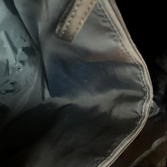 Tommy Hilfiger, Large, Black, T H Motif, Cloth Tote, Chain Handle - Picture 12 of 16